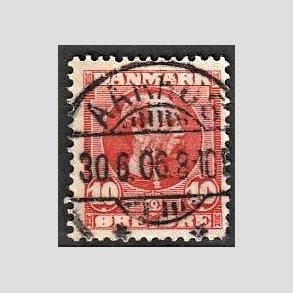 FRIMRKER DANMARK | 1904-05 - AFA 47 - Chr. IX 10 re rd - Lux Stemplet