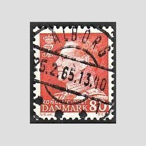 FRIMRKER DANMARK | 1961-62 - AFA 400 - Fr. IX 80 re orangegul - Pragt Stemplet lborg