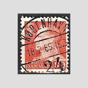 FRIMRKER DANMARK | 1961-62 - AFA 400 - Fr. IX 80 re orangegul - Pragt Stemplet