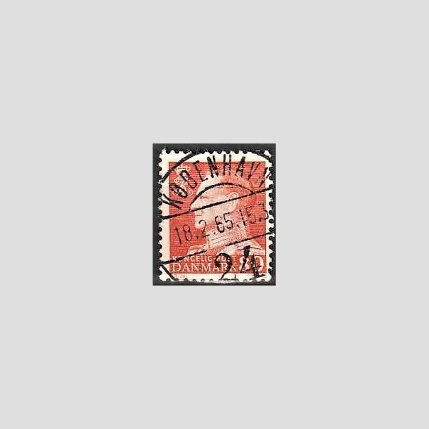 FRIMRKER DANMARK | 1961-62 - AFA 400 - Fr. IX 80 re orangegul - Pragt Stemplet