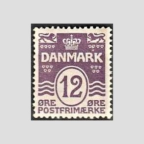 FRIM�RKER DANMARK | 1926-30 - AFA 168 - B�lgelinie 12 �re violet - Postfrisk