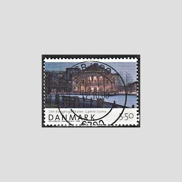 FRIMRKER DANMARK | 2008 - AFA 1526 - Den danske nationalscene - 5,50 Kr. gamle scene - Pragt Stemplet