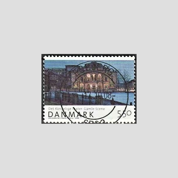 FRIMRKER DANMARK | 2008 - AFA 1526 - Den danske nationalscene - 5,50 Kr. gamle scene - Pragt Stemplet