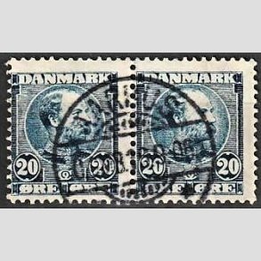 FRIMRKER DANMARK | 1904-05 - AFA 48a - Chr. IX 20 re sortbl i par - Lux Stemplet