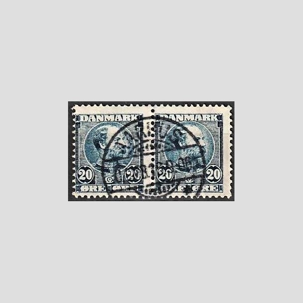 FRIMRKER DANMARK | 1904-05 - AFA 48a - Chr. IX 20 re sortbl i par - Lux Stemplet