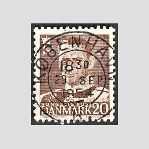 FRIMRKER DANMARK | 1950 - AFA 320 - Fr. IX 20 re brun - Lux Stemplet Kbenhavn