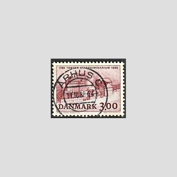 FRIMRKER DANMARK | 1988 - AFA 916 - Tnder Statsseminarium - 3,00 Kr. brunrd - Pragt Stemplet rhus C