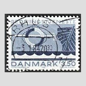 FRIM�RKER DANMARK | 1983 - AFA 784 - Redningstjenester - 3,50 Kr. bl� - Pragt Stemplet