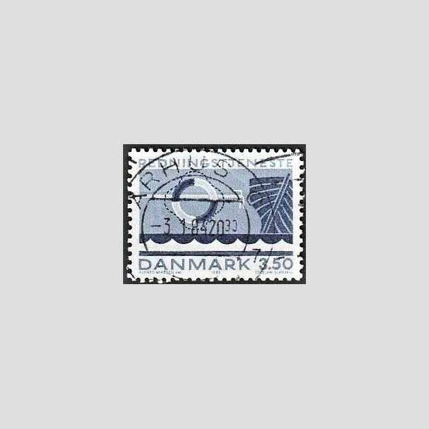 FRIMRKER DANMARK | 1983 - AFA 784 - Redningstjenester - 3,50 Kr. bl - Pragt Stemplet