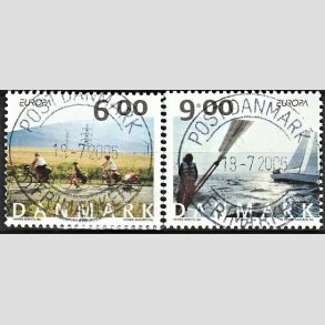 FRIM�RKER DANMARK | 2004 - AFA 1396,1397 - Europam�rker - 6,00 + 9,00 Kr. flerfarvet - Pragt Stemplet