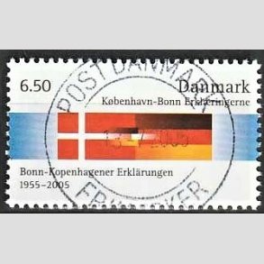 FRIM�RKER DANMARK | 2005 - AFA 1431 - K�benhavn-Bonn - 6,50 Kr. flerfarvet - Pragt Stemplet