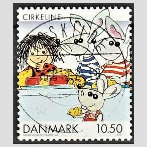 FRIMRKER DANMARK | 2002 - AFA 1310 - Danske tegneserier - 10,50 Kr. Cirkeline - Pragt Stemplet