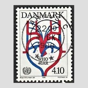 FRIM�RKER DANMARK | 1988 - AFA 909 - WHO 40 �r - 4,10 Kr. flerfarvet - Lux Stemplet �rhus C