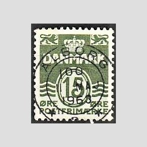 FRIM�RKER DANMARK | 1963 - AFA 413 - B�lgelinie 15 �re gr�n - Lux Stemplet 