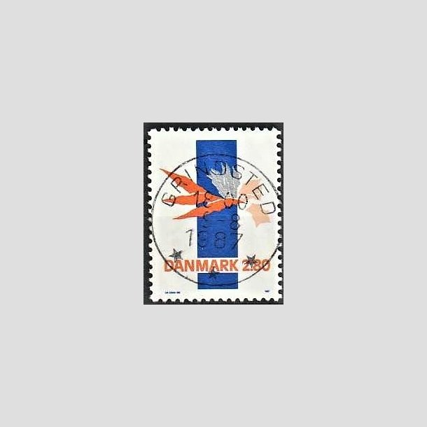 FRIMRKER DANMARK | 1987 - AFA 877 - Kunst - 2,80 Kr. flerfarvet - Pragt Stemplet