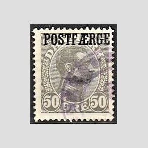 FRIMRKER DANMARK | 1922-26 - AFA 7a - 50 re gr Postfrge - Stemplet