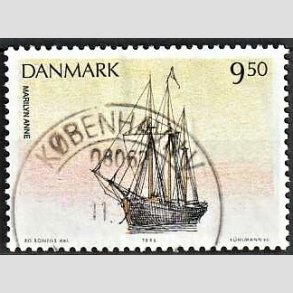 FRIM�RKER DANMARK | 1993 - AFA 1048 - Sejlskibe - 9,50 Kr. flerfarvet - Pragt Stemplet