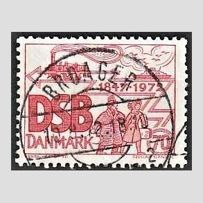 FRIM�RKER DANMARK | 1972 - AFA 525 - D.S.B 125 �r - 70 �re r�d - Pragt Stemplet