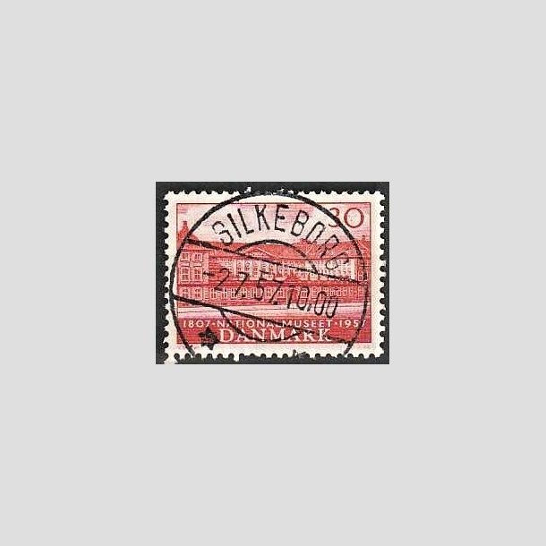 FRIMRKER DANMARK | 1957 - AFA 370 - Nationalmuseets 150 r - 30 re rd - Pragt Stemplet Silkeborg