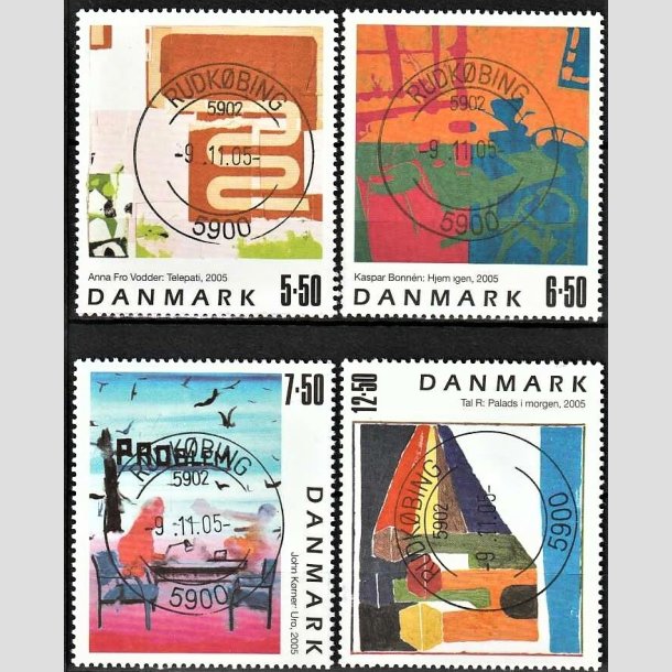 FRIMRKER DANMARK | 2005 - AFA 1439-1442 - Frimrkekunst 8. - 5,50-12,50 Kr. i st - Pragt Stemplet