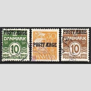 FRIMRKER DANMARK | 1922-30 - AFA 5,11,12 - 10,30,10 re POSTFRGE - Stemplet