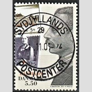 FRIMRKER DANMARK | 2001 - AFA 1296 - HAFNIA 01 UDSTILLING - 5,50 Kr. flerfarvet - Pragt Stemplet