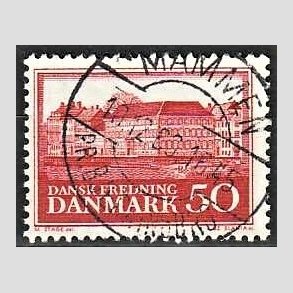 FRIM�RKER DANMARK | 1957 - AFA 370 - Nationalmuseets 150 �r - 30 �re r�d - Pragt Stemplet
