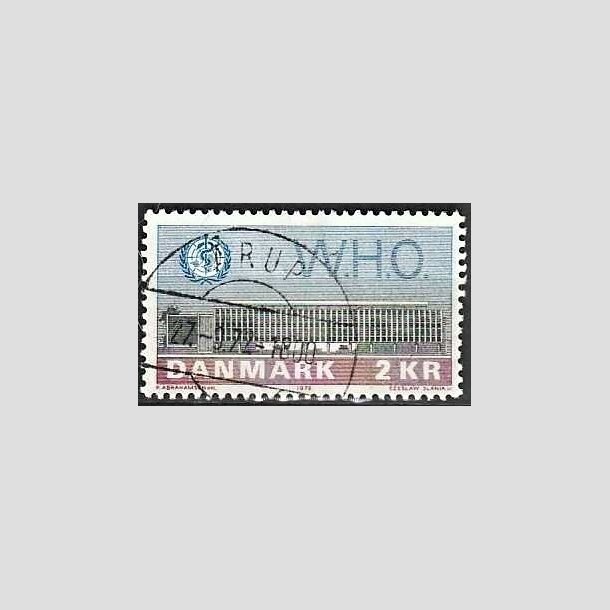 FRIMRKER DANMARK | 1972 - AFA 533 - W.H.O - 2 Kr. bl/rd/grn - Lux Stemplet