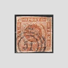 FRIMRKER DANMARK | 1854-57 - AFA 4 - 4 Skilling brun - Stemplet