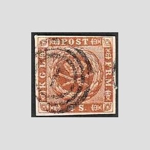 FRIMRKER DANMARK | 1854-57 - AFA 4 - 4 Skilling brun - Stemplet