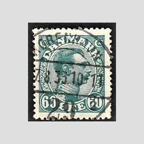 FRIMRKER DANMARK | 1921-22 - AFA 130 - Chr. X 60 re blgrn - Lux Stemplet