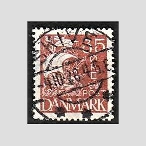 FRIMRKER DANMARK | 1927 - AFA 173 - Karavel 35 re brunrd - Lux Stemplet 