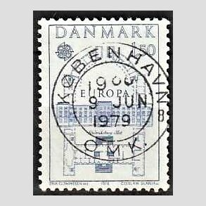 FRIM�RKER DANMARK | 1978 - AFA 659 - Europam�rker - 1,50 Kr. bl� - Pragt Stemplet