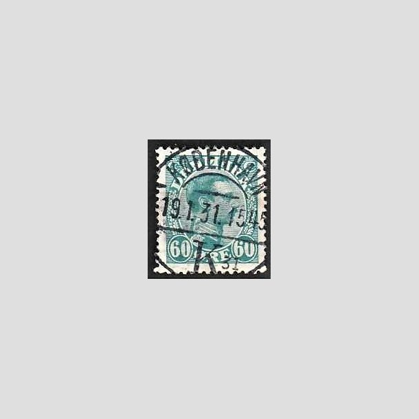 FRIMRKER DANMARK | 1921-22 - AFA 130 - Chr. X 60 re blgrn - Lux Stemplet