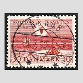 FRIM�RKER DANMARK | 1960 - AFA 386 - Fyr & Vagerv�snet 400 �r - 30 �re r�d - Pragt Stemplet Aarhus