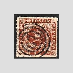 FRIMRKER DANMARK | 1863 - AFA 9 - 4 Skilling brun - Stemplet