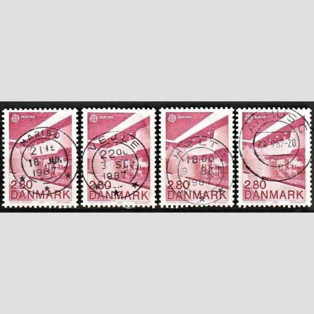 FRIMRKER DANMARK | 1987 - AFA 882 - Europamrker - 2,80 Kr. rd x 4 Engros - Lux Stemplet