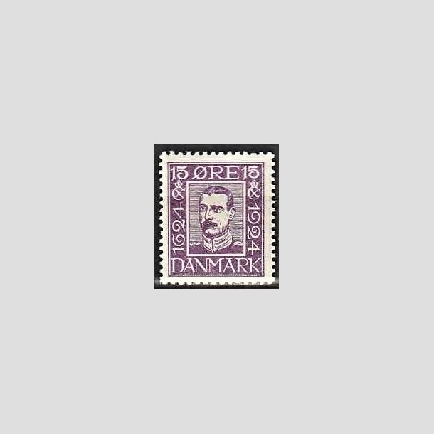 FRIMRKER DANMARK | 1924 - AFA 139 - Postjubilum 15 re violet - Postfrisk