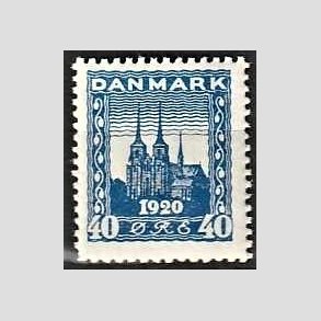 FRIM�RKER DANMARK | 1921 - AFA 116 - Genforening 40 �re bl� - Ubrugt