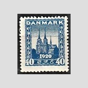 FRIM�RKER DANMARK | 1921 - AFA 116 - Genforening 40 �re bl� - Ubrugt