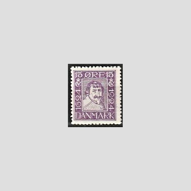 FRIMRKER DANMARK | 1924 - AFA 138 - Postjubilum 15 re violet - Postfrisk