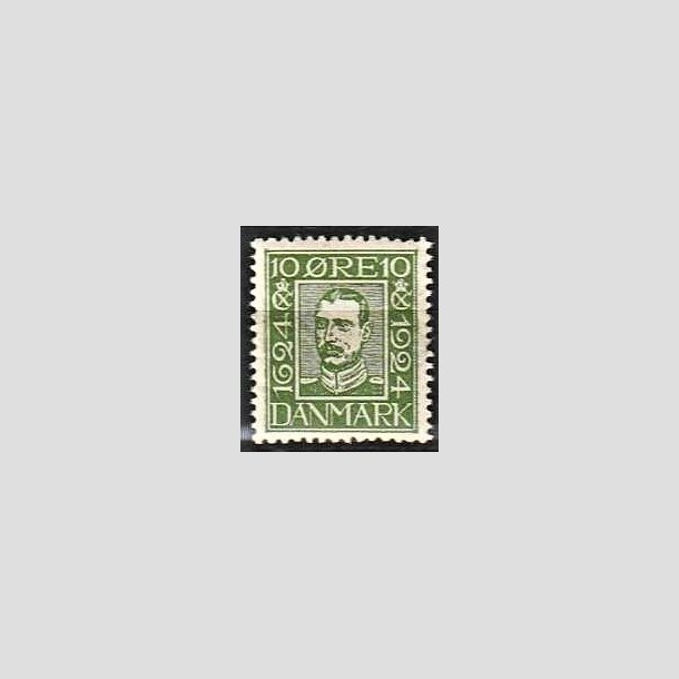 FRIMRKER DANMARK | 1924 - AFA 135 - Postjubilum 10 re grn - Postfrisk