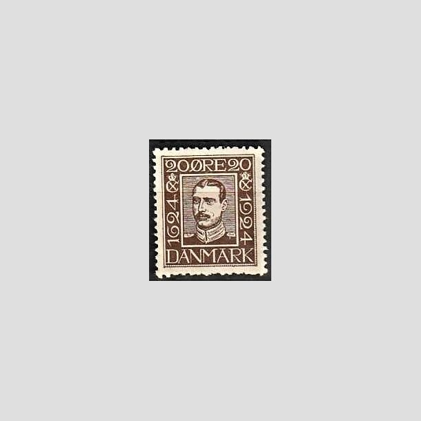 FRIMRKER DANMARK | 1924 - AFA 143 - Postjubilum 20 re brun - Postfrisk
