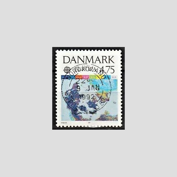 FRIMRKER DANMARK | 1991 - AFA 990 - Europamrker rumflyvning - 4,75 Kr. flerfarvet - Pragt Stemplet