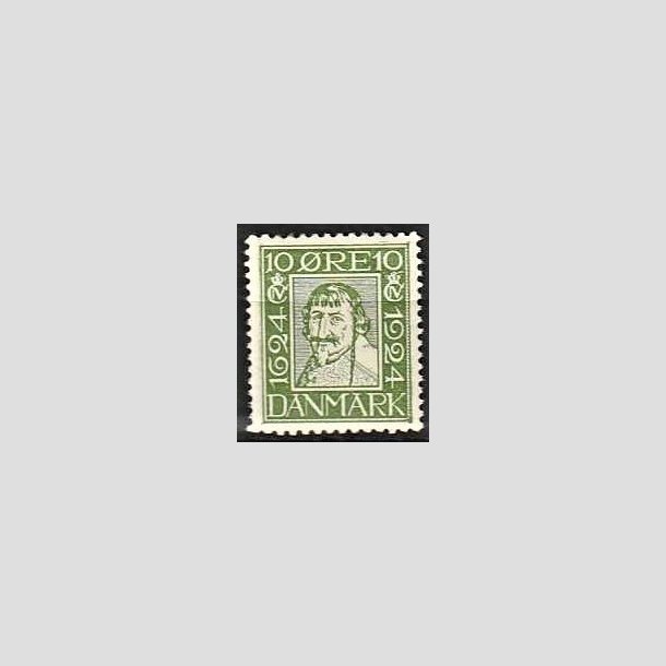 FRIMRKER DANMARK | 1924 - AFA 133 - Postjubilum 10 re grn - Postfrisk