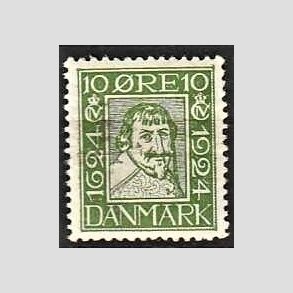 FRIM�RKER DANMARK | 1924 - AFA 134 - Postjubil�um 10 �re gr�n - Postfrisk
