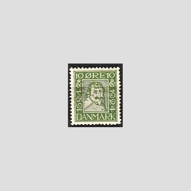 FRIMRKER DANMARK | 1924 - AFA 134 - Postjubilum 10 re grn - Postfrisk