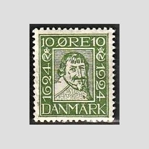 FRIM�RKER DANMARK | 1924 - AFA 134 - Postjubil�um 10 �re gr�n - Postfrisk