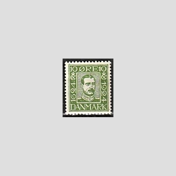 FRIMRKER DANMARK | 1924 - AFA 132 - Postjubilum 10 re grn - Postfrisk