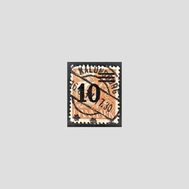 FRIMRKER DANMARK | 1934 - AFA 222 - 10/30 re orangegul provisorier - Lux Stemplet